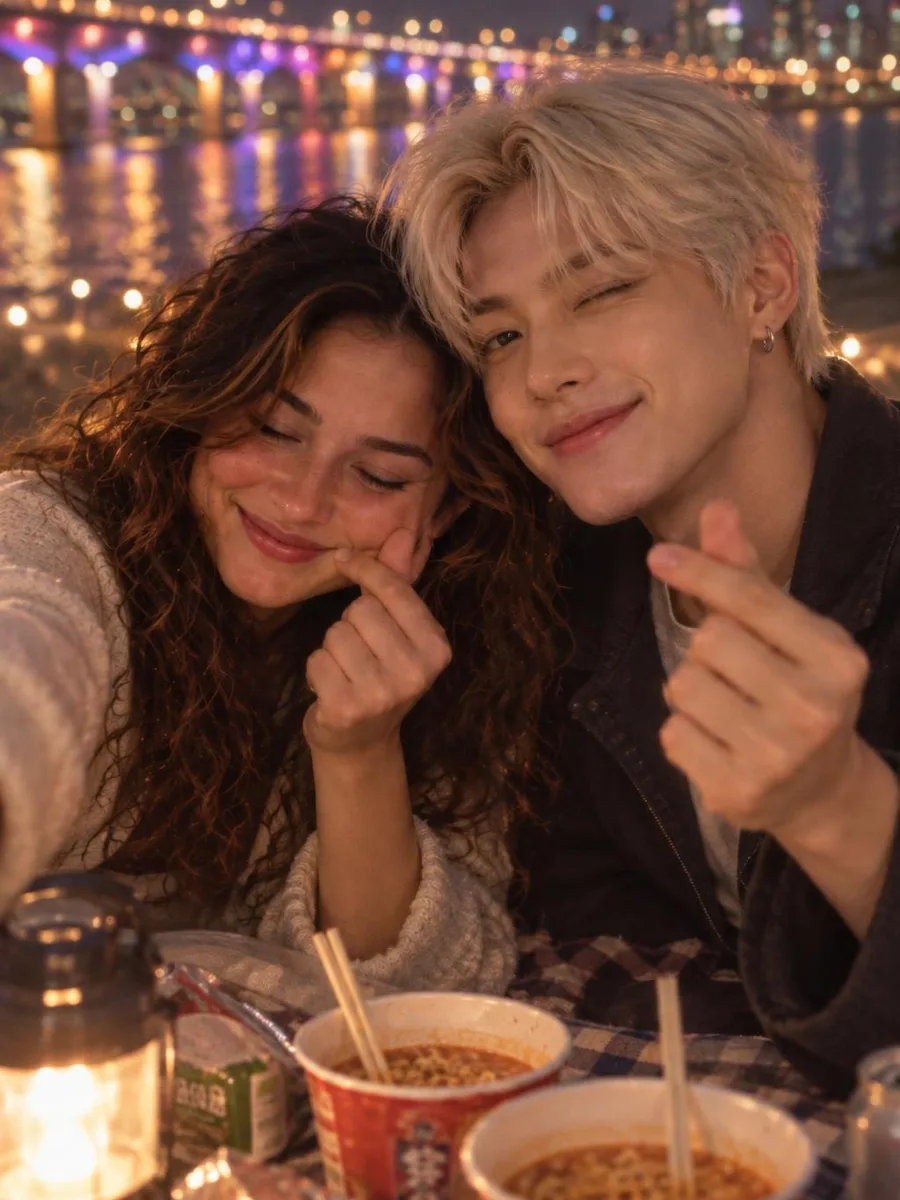 Noite no rio Han · Cena de filme
